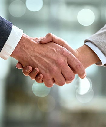 close up of a handshake