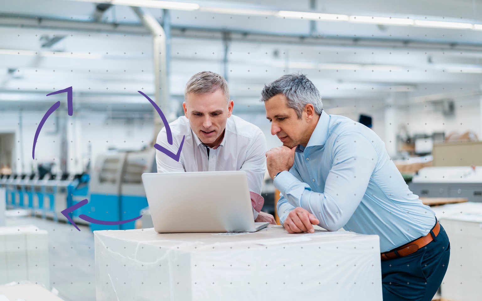 men looking at computer