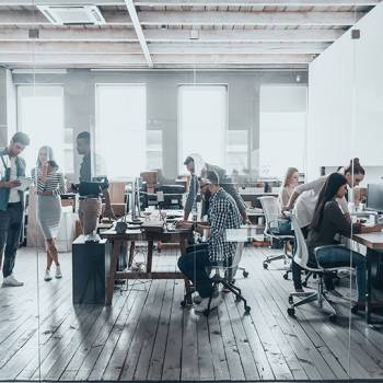 Our philosophy and why it matters shot of people working in an office