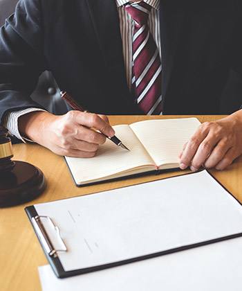 Streamline the social benefits system  businessman writing notes