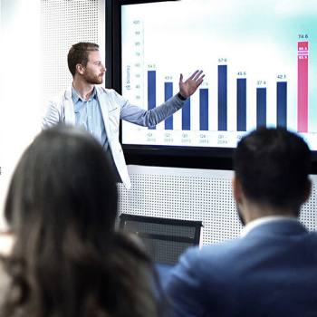 people giving presentation